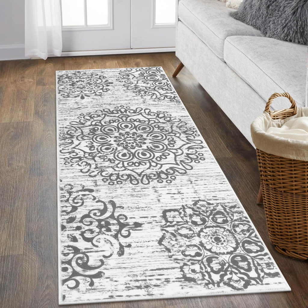 HEBE Hallway Runner Rug 2'x5', Washable Non Slip Kitchen Rug Runner