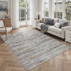 Washbale Rugs 3x5 Ultra Soft Area Rug, Non Slip Indoor Entryway Rugs, Stain Resistant Area Rugs for Living Room Dining Bedroom，Modern Abstract Home Decor Small Rug