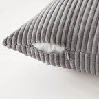 MIULEE Soft Corduroy Decorative Throw Pillow Covers Neutral Grey 18x18