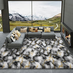LOCHAS Ultra Soft Indoor Modern Area Rugs Fluffy Living Room Carpets for Children Bedroom Home Decor Nursery Rug 8 x10 Feet, Grey-Gold