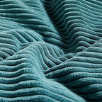Fancy Homi 2 Packs Teal Lumbar Decorative Throw Pillow Covers 16x32 Inch for Living Room Couch Bed Sofa, Rustic Farmhouse Boho Home Decor, Soft Striped Corduroy Rectangle Accent Cushion Case 40x80 cm