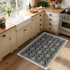 Latte&Fog 2x3 Entryway Rug, Small Modern Abstract Door Mat, Washable Kitchen Rug, Boho Non Slip Low Pile Carpet for Indoor Kitchen, Entry, Front Door and Bathroom