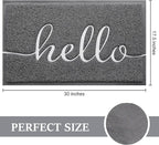 BeneathYourFeet Door Mat (30"x17.5",Dark Grey), Welcome Mat Low Profile Front Doormat Non Slip Mats for Entryway, Patio, High Traffic Areas