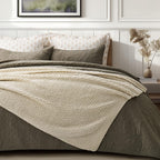 EVERGRACEHOME Chunky Chenille Knit Throw Blanket, 50 x 60, Beige