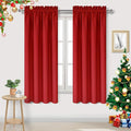 DWCN Blackout Curtains for Bedroom Living Room 38 x 63 Inch Long Red