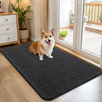 OLANLY Dog Door Mat for Muddy Paws 45x27, Super Absorbent Chenille Mud Mat