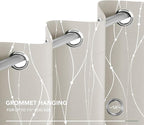 Deconovo Living Room Curtains 45 Inches Long, Blackout Curtains for Bedroom