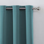 LEMOMO Sea Teal Thermal Blackout Curtains/52 x 54 Inch/Set of 2 Panels Room Darkening Curtains for Bedroom