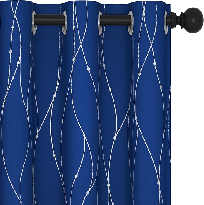 Deconovo Living Room Curtains 90 Inches Long, Blackout Curtains for Bedroom