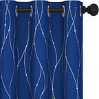 Deconovo Living Room Curtains 90 Inches Long, Blackout Curtains for Bedroom