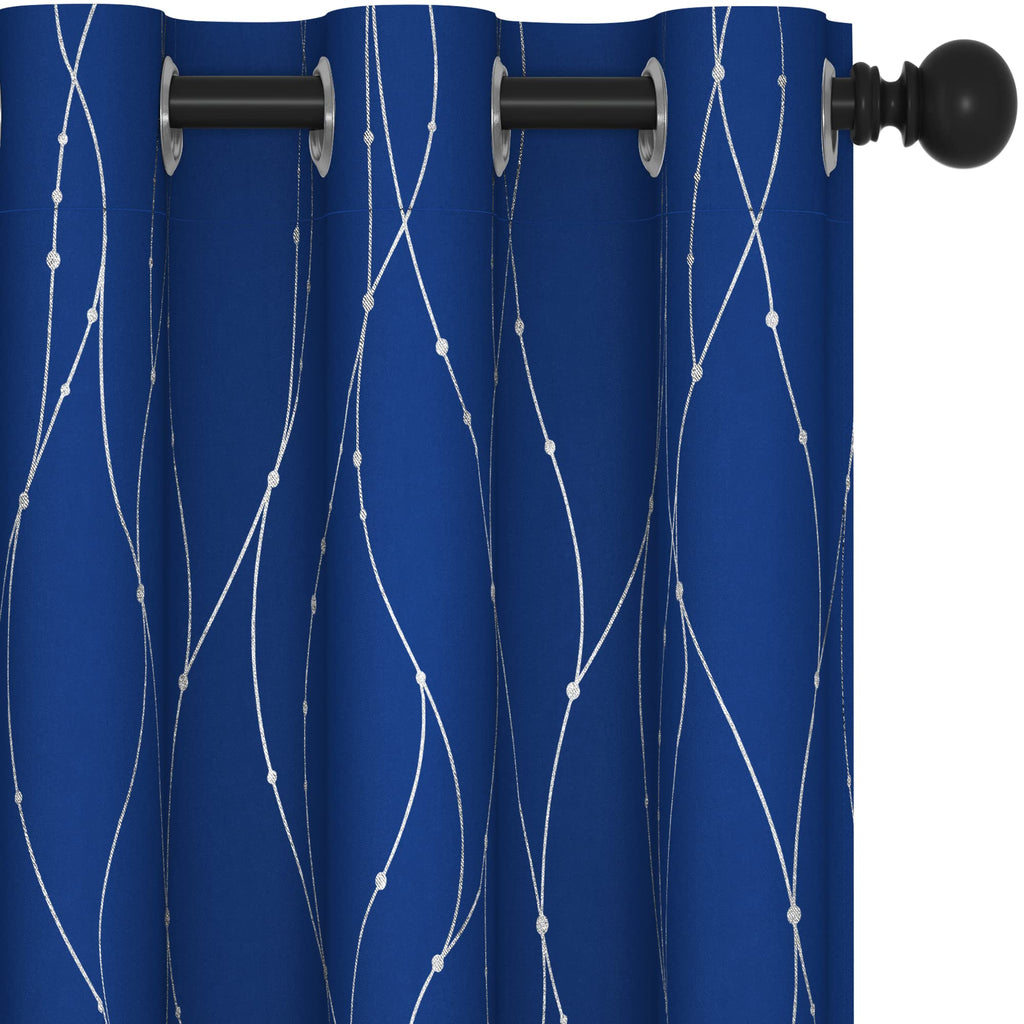 Deconovo Living Room Curtains 90 Inches Long, Blackout Curtains for Bedroom