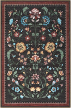 GarveeHome Floral Rug for Entryway 2x3 Rugs Machine Washable Boho Small Area Rug Non-Slip Low-Pile Front Door Soft Mat for Entrance, Bedroom, Kitchen, Laundry, Bathroom, Red