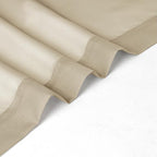Chyhomenyc Sheer Taupe Valances for Windows 2 Pack, Small Window Curtains for Living Room Bathroom Cafe Laundry Basement, Modern Top Dual Rod Pocket Voile Curtain, 42W x 18L inches, Taupe