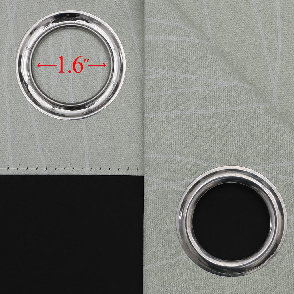 Sage Green and Greyish White Ombre Blackout Curtains for Bedroom 90 Inch