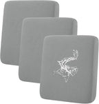 hyha Waterproof Couch Cushion Covers for Pets, Non Slip Sofa Seat Cover for Dogs Washable, Soft Thick Stretch Jacquard Fabric, Sofa Slipcovers with Elastic Bottom (3 Pieces, Light Grey)
