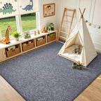 5x7 Grey Blue/White Area Rug Non-Slip Washable Soft for Living Room Bedroom