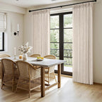 MIULEE Pinch Pleated Thick Linen Curtains 84 Inches Long 2 Panels for Living Room Bedroom, Linen Textured Memory Trained Drapes Pleat Back Tab Light Filtering Cream Ivory Window Curtains with Hooks