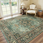 Lofus 5x7 Green Area Rugs for Bedroom Living Room, Vintage Boho Carpet
