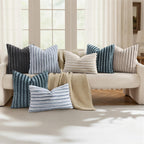 decorUhome Fall Faux Fur Throw Pillow Covers 16x16 Set of 2 Dark Grey