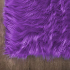 Latepis Purple Round Rugs 4ft Faux Fur Fluffy Shag Rug Machine Washable Sheepskin Rugs Shaggy Plush Soft Cute Carpet for Living Room Bedroom