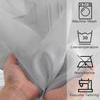 OWENIE Light Grey Sheer Curtains 90 Inches Long for Living Room 2 Panels Set, Soft Solid Living Room Sheer Curtains for Bedroom, Rod Pocket Light Filtering Farmhouse Curtains, 42" Wx90 L
