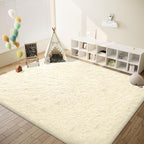 8x10 Area Rugs Cream White: Fluffy Shag Soft Washable Rug Large Fuzzy Plush Indoor Carpet for Living Room Bedroom Nursery Playroom (Cream White, 8'x10')