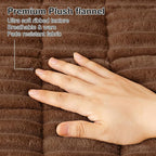 Smiry Couch Cover for Dogs Washable, Non Slip Fuzzy Pet Couch Covers for 3 Cushion Sofa Pet Friendly, Thick Soft Sofa Slipcovers Cushion Protector (Brown, 27.6" x 70.9")