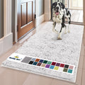 Muddy Mat® | Super Water Absorbent Door Mat Indoor, Microfiber Quick Dry Chenille Entryway Rug, Slip Resistant Front Door Mat, Indoor Mats for Entryway, Machine Washable Pet Rug, White 59"x35"