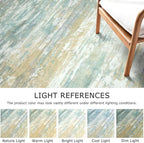 KOZYFLY Modern Abstract Hallway Runner Rug, 2x8 Kitchen Rugs Non-Slip Washable Soft Striped Runner Rugs, Print Light Green Yellow Carpet Runner for Entryway Bathroom Laundry Room Foyer