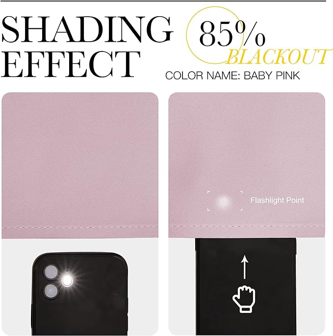 NICETOWN Room Darkening Drapes for Nursery - (52 inches Width by 120 inches Length, Lavender Pink, 1 Pair) Light Blocking Curtain Panels for Bedroom Girl Room, Soft Fabric Window Treatment