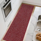 BEQHAUSE Kitchen Runner Rugs 20"x48", Non-Slip Kitchen Mats for Floor, Super Absorbent and Stain Resistant Kitchen Rug, Machine Washable Rugs for Kitchen, Hallway, Laundry & Sink, Red