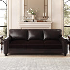 ANARACHON Leather Look Couch Cushion Covers Sofa Seat Slipcovers Sets Couches Furniture Protector for Sectional Armchair Loveseat Pets Kids Stretch Spandex Fabric (3 Cushion XL Sofa, Chocolate)