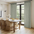 MIULEE Pinch Pleated Thick Linen Curtains 108 Inches Length 2 Panels for Living Room Bedroom, Extra Long Pinch Pleat Drapes Back Tab Light Filtering Sage Green Foor to Ceiling Curtains with Hooks