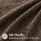 MIULEE Decorative Couch Throw Pillow Covers 18x18 Inch Dark Brown 2 Pack