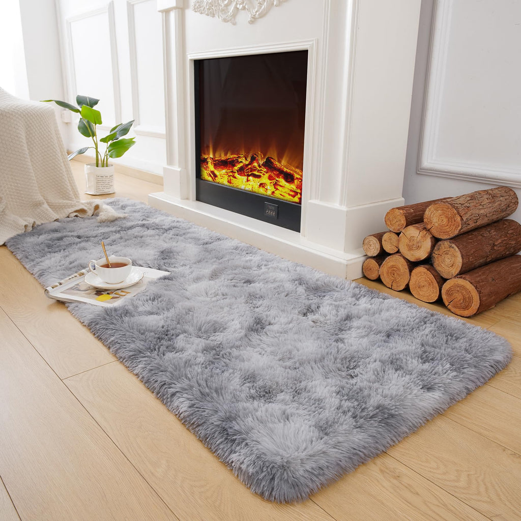 Chicrug Soft Runner Rugs for Bedroom Living Room Plush Fluffy Rug 2x10