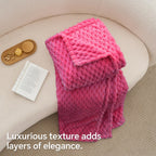 BEDELITE Hot Pink Throw Blanket for Couch, Soft Cozy Gifts for Women, 50*60