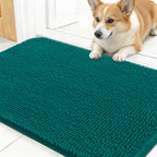 OLANLY Dog Door Mat for Muddy Paws 30x17, Super Absorbent Chenille Mud Mat