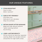 Hazo Haus Pink and Blue Washable 5x8 Living Room Rugs, Boho Aethestic Oushak Vintage Area Rug for Bedroom Girls Kids Playroom Nursery Room, Non-Slip Rubber Backing Stain Resistant