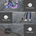 Shag Area Rugs for Bedroom Living Room,5X8 Ultra Soft Fluffy Area Rugs for Dorm, Indoor Carpet Nursery Rugs for Kids Room Home Decor,Dark Grey