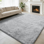 Ultra Soft Fluffy Area Rugs for Bedroom Living Room,10x14 Grey Rug