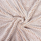 Exclusivo Mezcla Fleece Bed Blanket King Size, Super Soft and Warm Blankets for Couch, Sofa and Bed Waffle Textured, Cozy, Fuzzy and Lightweight (Heather Camel, 90x104 Inches)
