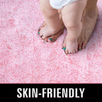 TWINNIS Super Soft Shaggy Rugs Fluffy Carpets, 5x8 Feet, Indoor Modern Plush Area Rugs for Living Room Bedroom Kids Room Nursery Home Decor, Upgrade Anti-Skid Rectangular Fuzzy Rug, Pink