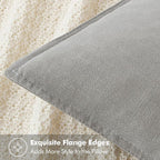 MIULEE Decorative Linen Euro Sham Pillow Covers 24x24 Light Gray Boho Farmhouse Neutral Couch Throw Pillows for Bed Pack of 2 Accent Modern Pillowcase Sofa Livingroom Home Decor