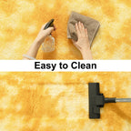 Ailyei Soft Runner Rugs for Bedroom Hallways, 2x4 Tie-Dyed Yellow Fluffy Shag Throw Area Rug Non Slip for Bedside Dorm, Long Shaggy Furry Carpet for Nursery Living Room