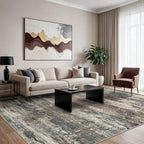 Area Rugs 5x7 for Living Room Bedroom, Modern Abstract Machine Washable Rug, Large Soft Low Pile Floor Carpet with Non Slip Backing for Dining Room, Mystic Forest