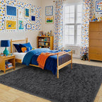 Pionblank Large Rug for Living Room 6x9 Feet, Modern Soft Shag Area Rug, Plush Fuzzy Carpet for Bedroom Girls Boys Room Home Nursery Teens Dorm Decor, Charcoal Grey