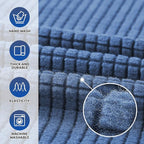 KEKUOU Stretch Oversized Sofa Slipcover 1 Piece Couch Sofa Cover (94"-110") Furniture Protector 4 Seater Sofa with Elastic Bottom for Kids,Pet.Jacquard Checked Pattern Fabric(X Large,Riverside)