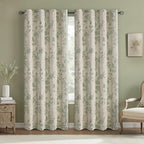 Floral Blackout Curtains Sage Green Printed Curtains Floral Blackout Curtains Farmhouse Boho Cottagecore Spring Curtains for Bedroom Modern Living Room