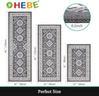 HEBE Boho Kitchen Rugs Set of 3, Non Slip Washable Kitchen Mats for Floor