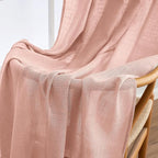 MIULEE Blush Pink Linen Curtains 84 Inch Length 2 Panels for Girls Bedroom Nursery, Soft Thick Linen Textured Window Drapes Semi Sheer Light Filtering Back Tab for Kids Living Room Light Pink Decor